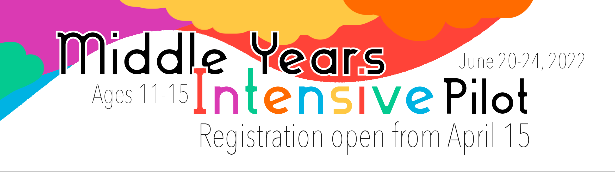 bannare reading Middle Years Intensive Pilot from June 20 to 24, 2022. For ages 11-15. Registration opens April 11